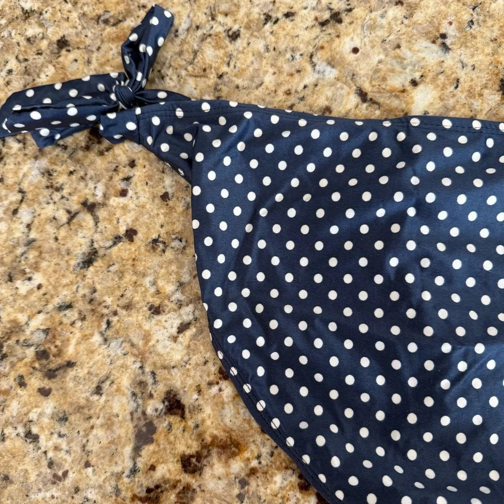 INGEAR Navy Polka Dot Swim Bottom Size Large NWT